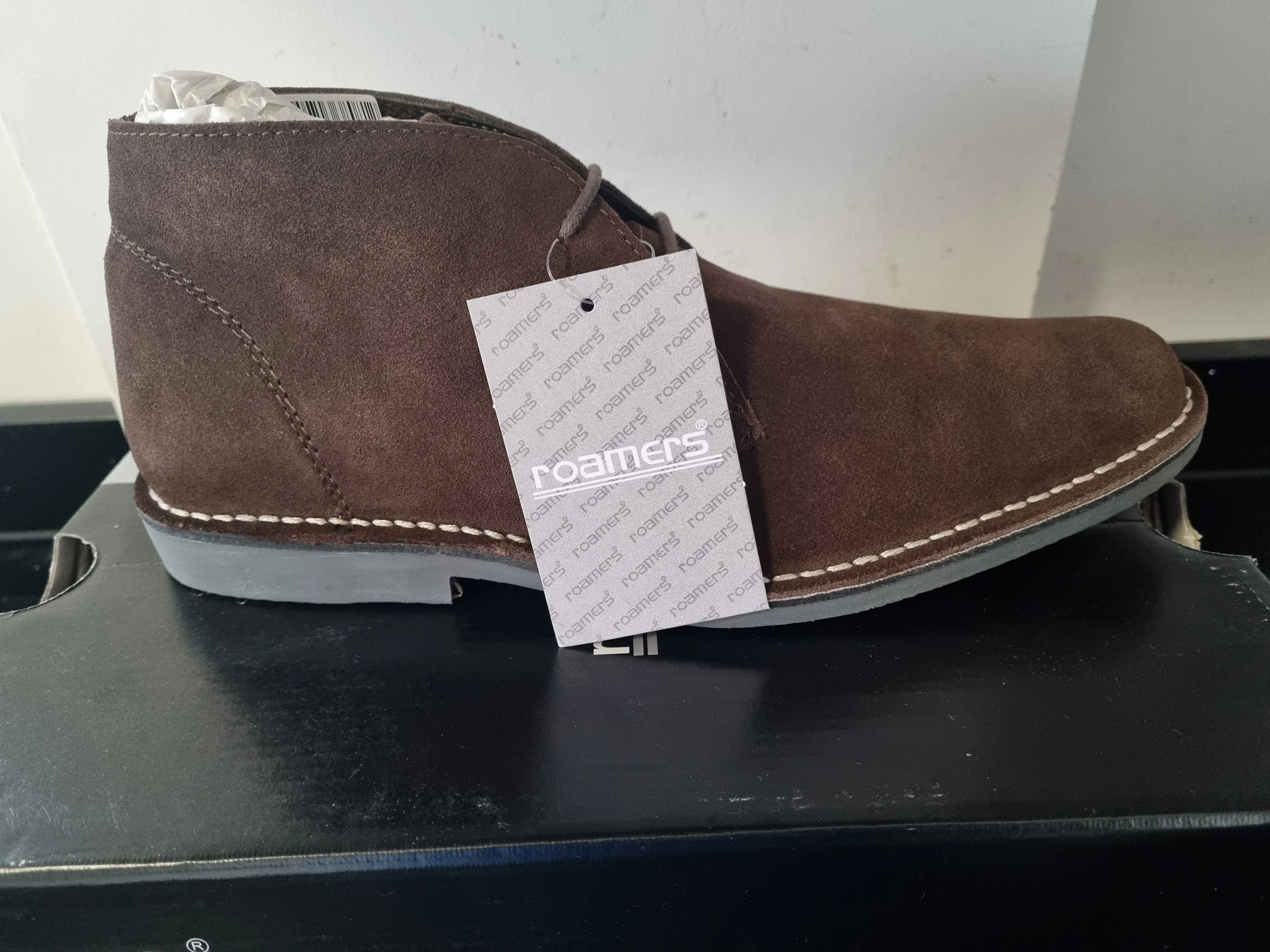 Desert Boot by Roamers - Slim Fit - 2 Eye Sand Chocolate Leather (M420DBS)