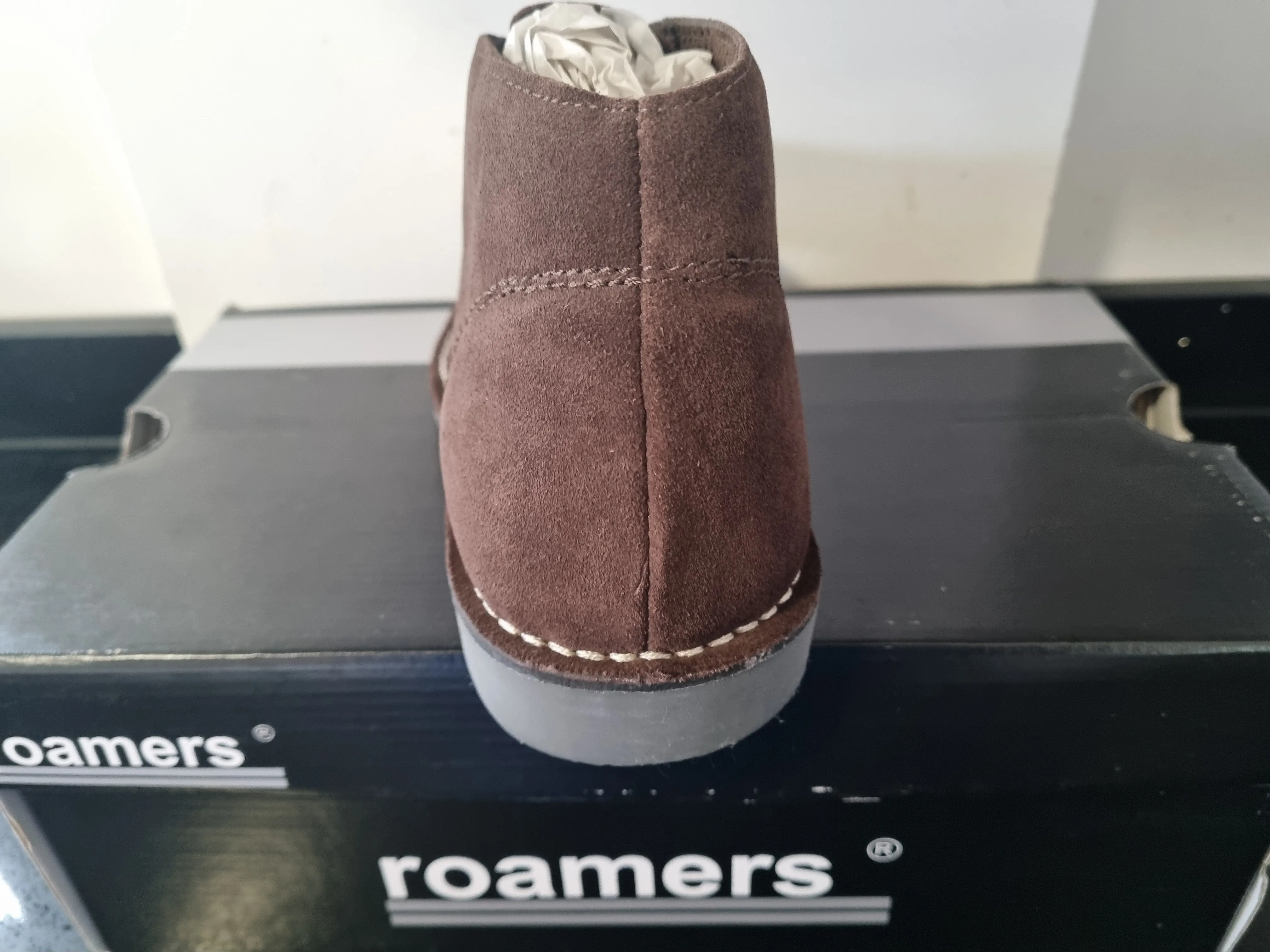 Desert Boot by Roamers - Slim Fit - 2 Eye Sand Chocolate Leather (M420DBS)