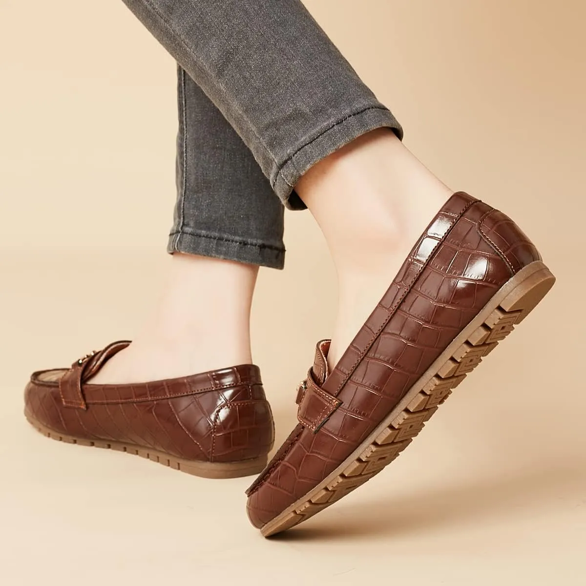 DeYashopin Women's Loafer Shoes Leisure Slip On Work Shoes Comfort Walking Flats