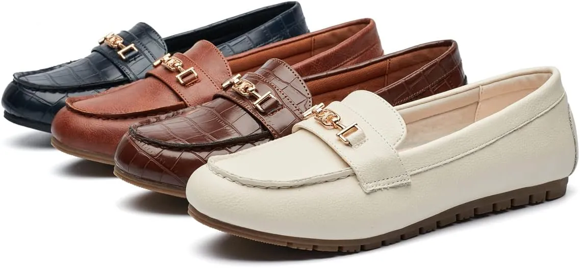 DeYashopin Women's Loafer Shoes Leisure Slip On Work Shoes Comfort Walking Flats