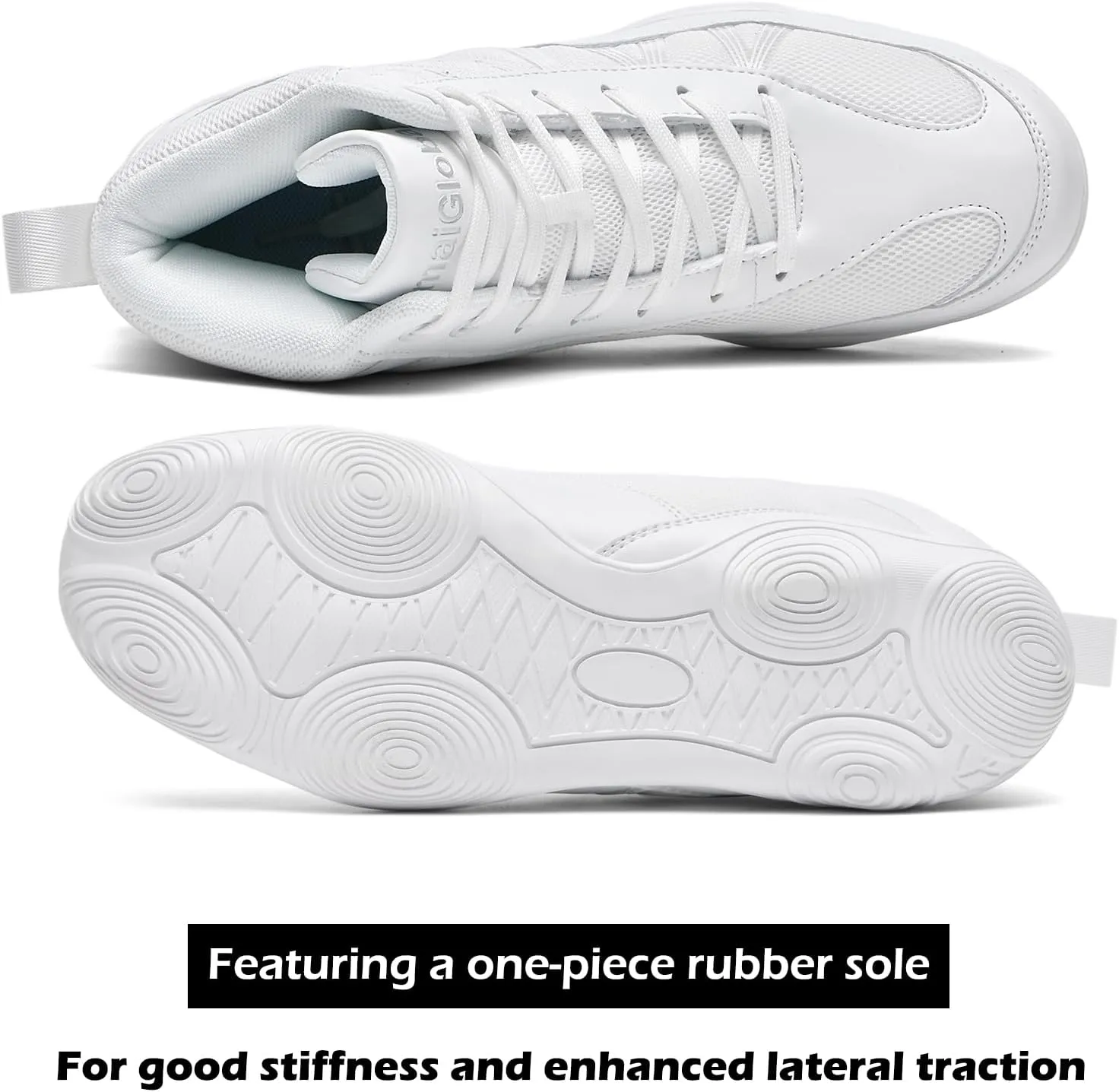 DimaiGlobal Men's Wrestling Shoe Boxing Shoes Zero Drop Sole High Top Fighting Shoes Fitness Sneaker Taekwondo Karate Martial Arts Weightlifting Training Shoes