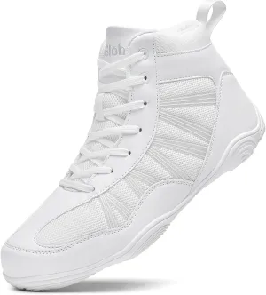 DimaiGlobal Men's Wrestling Shoe Boxing Shoes Zero Drop Sole High Top Fighting Shoes Fitness Sneaker Taekwondo Karate Martial Arts Weightlifting Training Shoes
