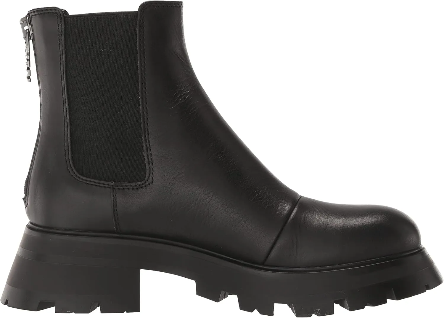 DKNY Women's Smooth Metallic Leather Boot Combat