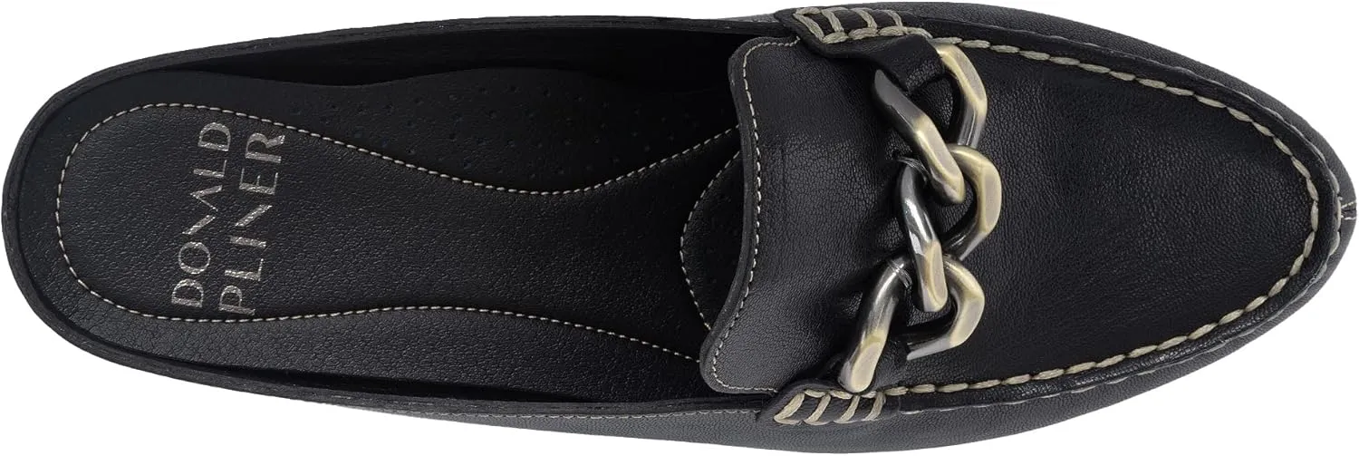 Donald Pliner Women's Bless Distressed Mules, Closed Toe Comfort Loafers, Slip On Mules for Women
