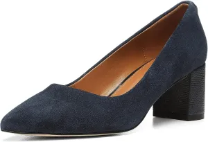 Donald Pliner Women's Stephani High Crepe Fabric – 2” Block, Chunky Heels Dress Shoes, Classic Pump