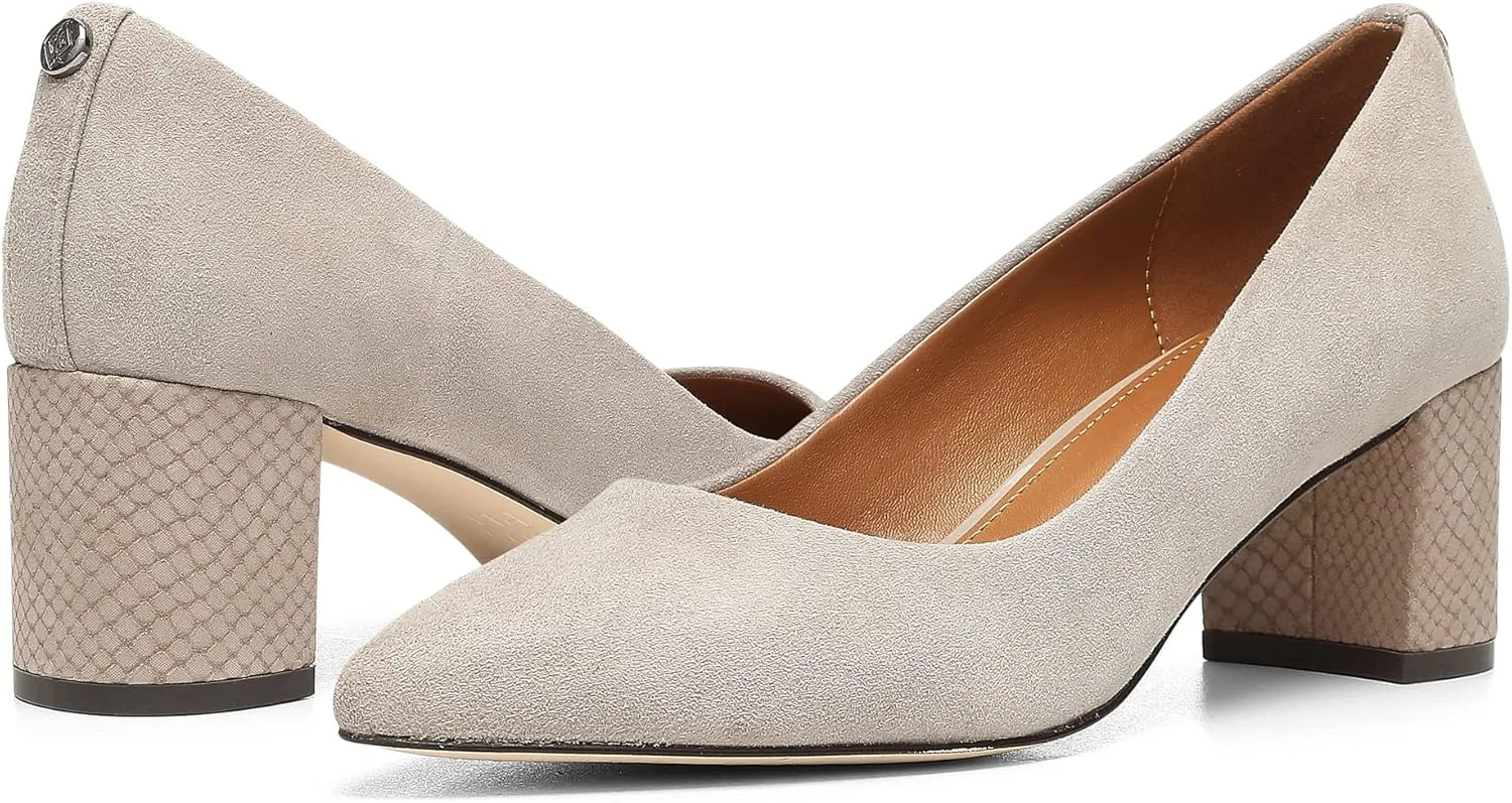 Donald Pliner Women's Stephani High Crepe Fabric – 2” Block, Chunky Heels Dress Shoes, Classic Pump