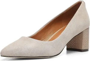 Donald Pliner Women's Stephani High Crepe Fabric – 2” Block, Chunky Heels Dress Shoes, Classic Pump