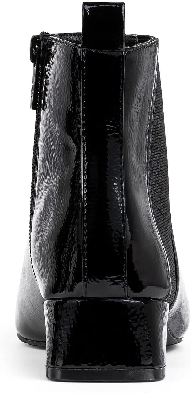 Donald Pliner Women's Travis Crinkle Patent Chelsea Boot