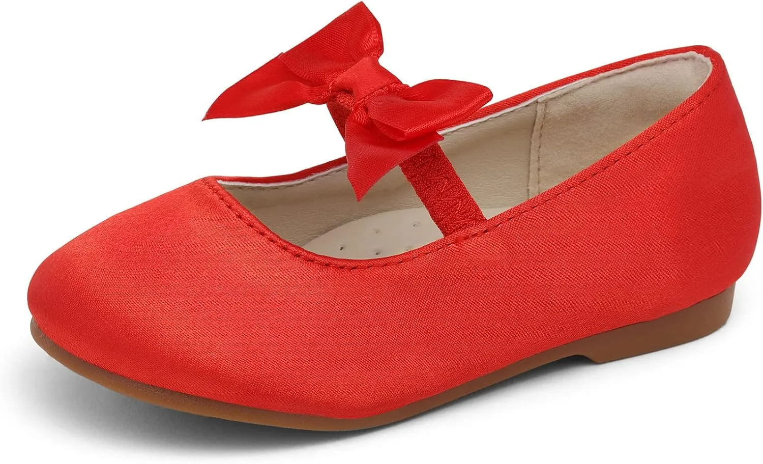DREAM PAIRS Girls Dress Shoes Mary Jane Flower Girl Bow Ballet Flats for Wedding Party Toddler/Little Kid