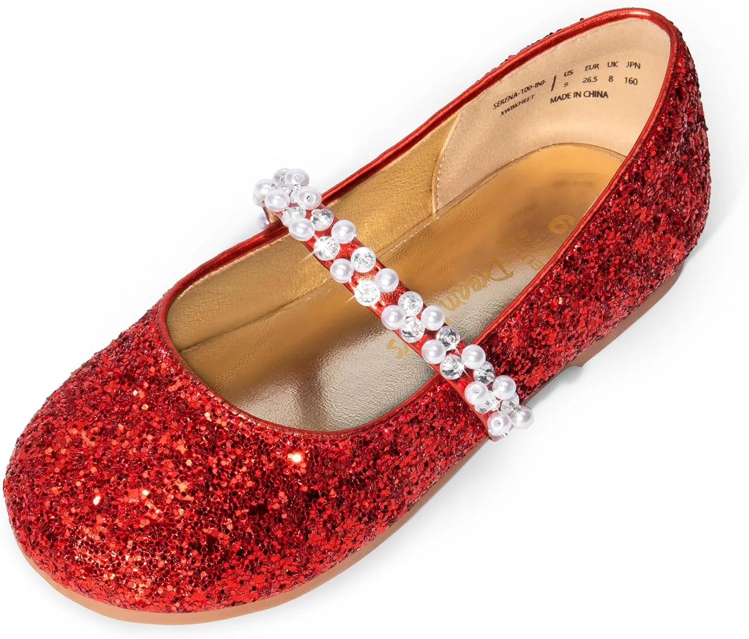 DREAM PAIRS Girls Mary Jane Dress Shoes Ballerina Flats for Wedding, Party (Toddler/Little Kid/Big Kid)