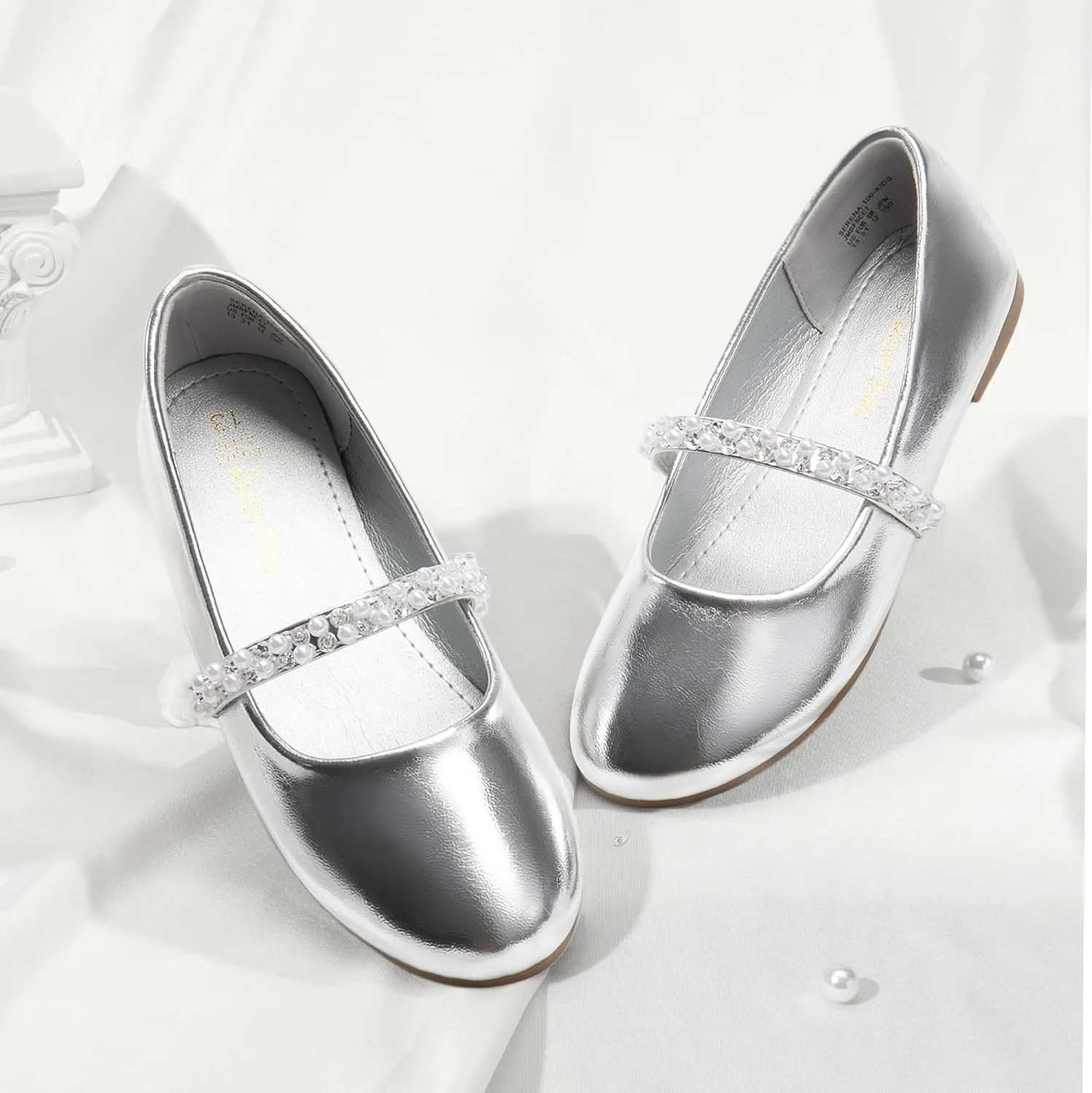 DREAM PAIRS Girls Mary Jane Dress Shoes Ballerina Flats for Wedding, Party (Toddler/Little Kid/Big Kid)