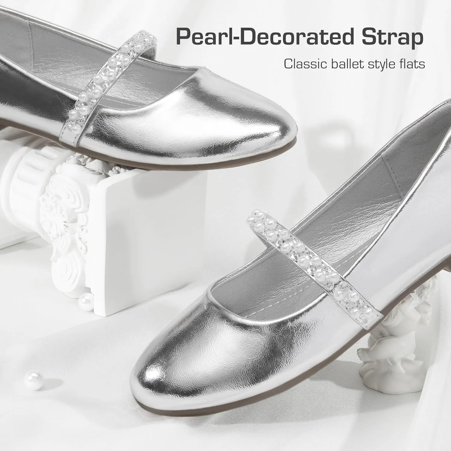 DREAM PAIRS Girls Mary Jane Dress Shoes Ballerina Flats for Wedding, Party (Toddler/Little Kid/Big Kid)