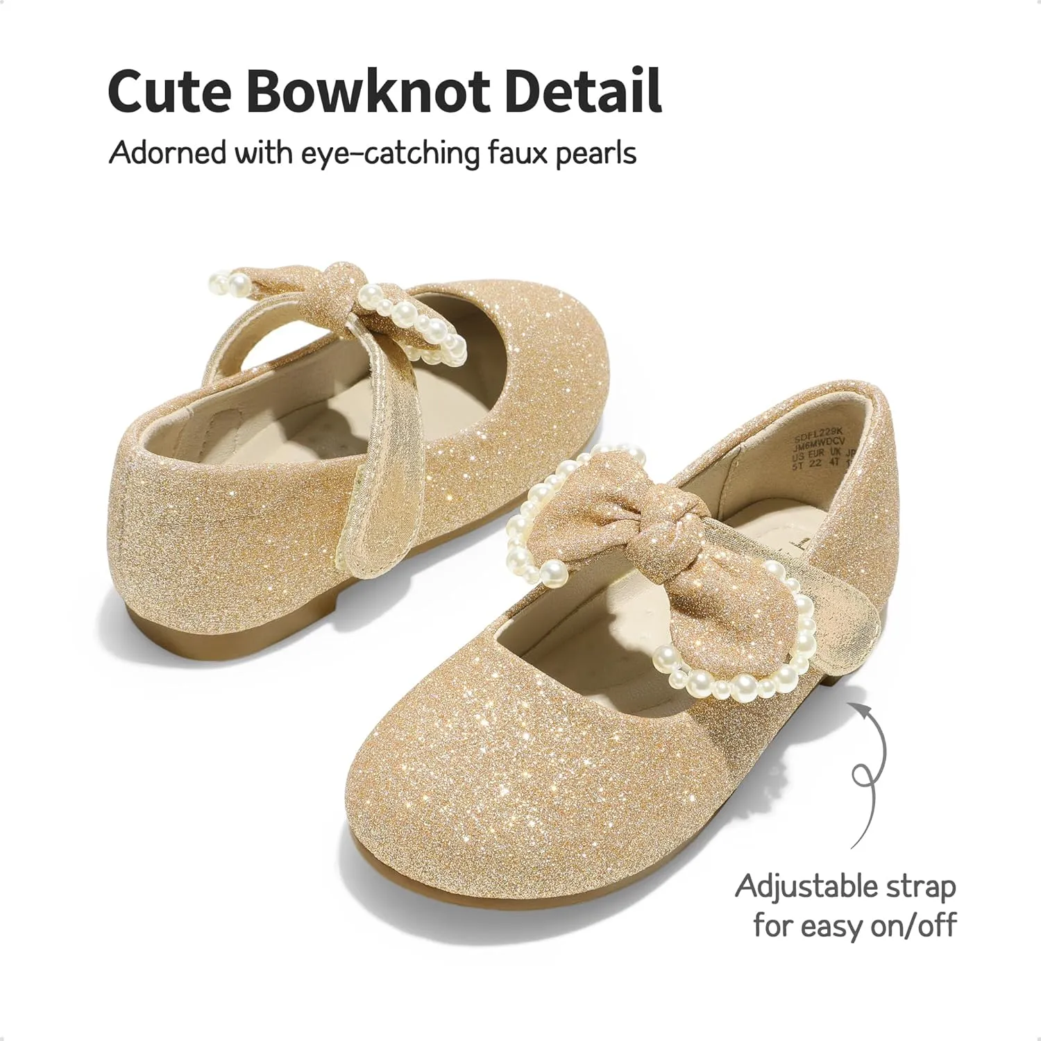 DREAM PAIRS Toddler Flower Girl Dress Shoes Little Girls Mary Janes Ballet Flats Ballerina Shoes Wedding Party