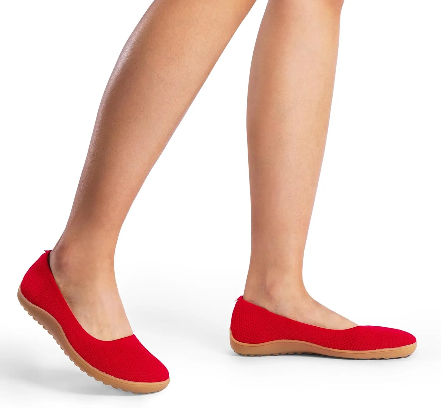 DREAM PAIRS Women's Ballet Flats, Wide Toe Box Knit Flats for Women with Arch Support, Comfortable Slip On Dressy Travel Work Business Office Shoes for Women