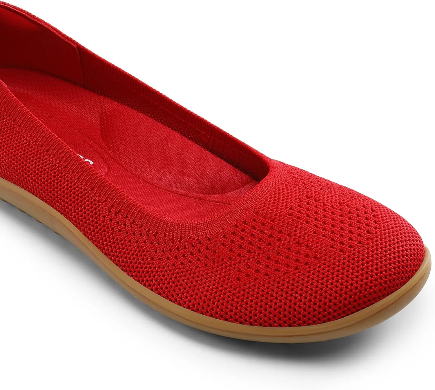DREAM PAIRS Women's Ballet Flats, Wide Toe Box Knit Flats for Women with Arch Support, Comfortable Slip On Dressy Travel Work Business Office Shoes for Women