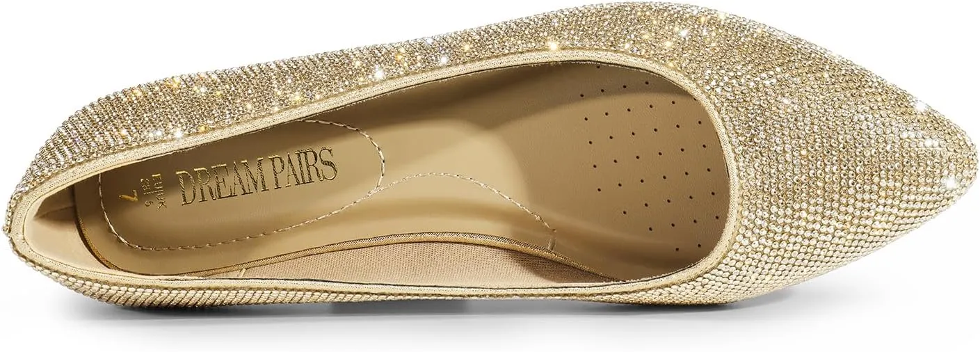 DREAM PAIRS Women's Dress Pointed Toe Flats Ballet Comfort Soft Slip On Casual Flat Shoes for Work Office Business