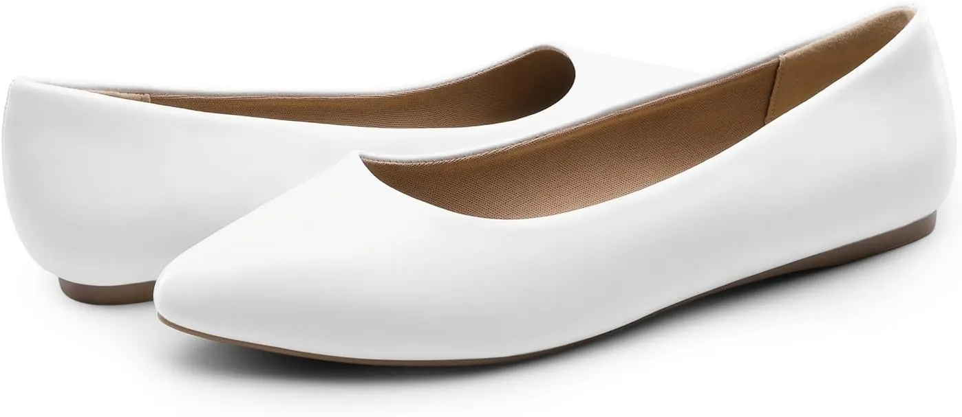 DREAM PAIRS Women's Dress Pointed Toe Flats Ballet Comfort Soft Slip On Casual Flat Shoes for Work Office Business