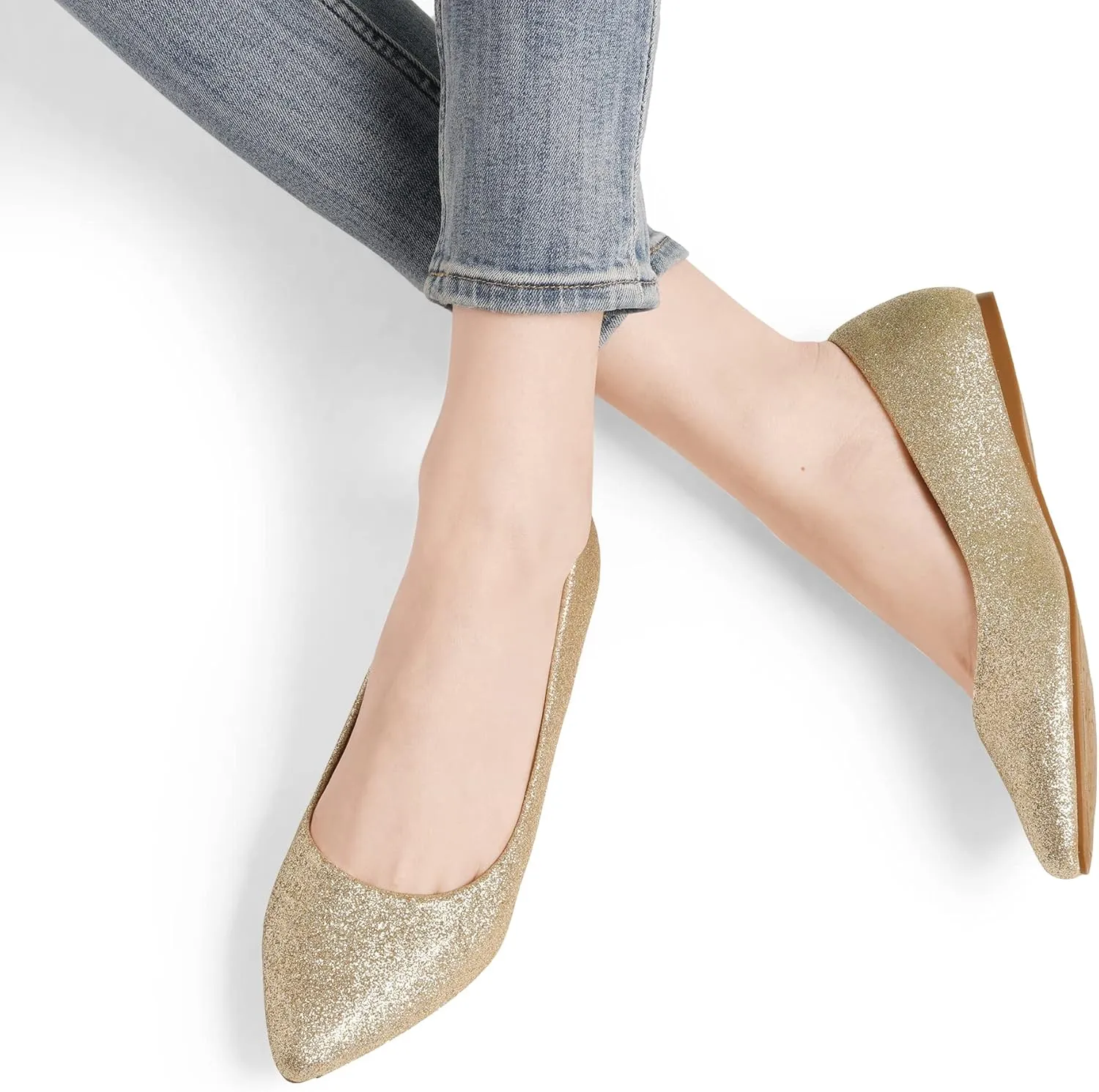 DREAM PAIRS Women's Dress Pointed Toe Flats Ballet Comfort Soft Slip On Casual Flat Shoes for Work Office Business