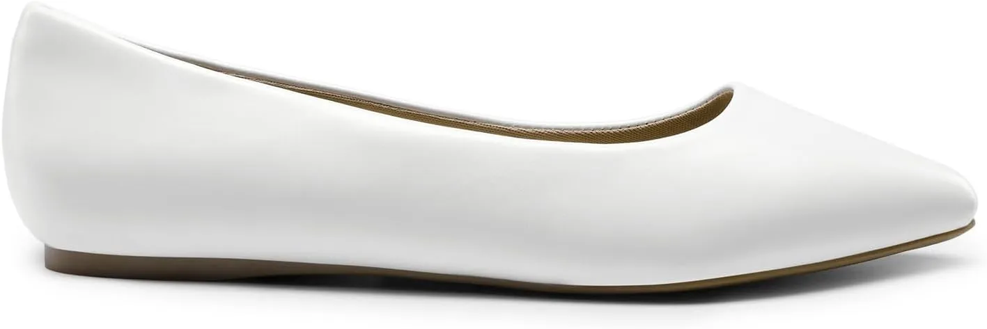 DREAM PAIRS Women's Dress Pointed Toe Flats Ballet Comfort Soft Slip On Casual Flat Shoes for Work Office Business