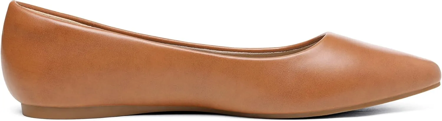 DREAM PAIRS Women's Dress Pointed Toe Flats Ballet Comfort Soft Slip On Casual Flat Shoes for Work Office Business