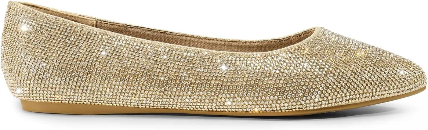 DREAM PAIRS Women's Dress Pointed Toe Flats Ballet Comfort Soft Slip On Casual Flat Shoes for Work Office Business
