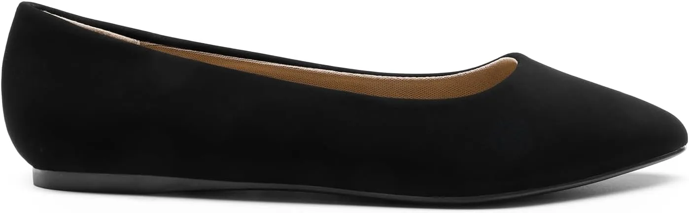 DREAM PAIRS Women's Dress Pointed Toe Flats Ballet Comfort Soft Slip On Casual Flat Shoes for Work Office Business
