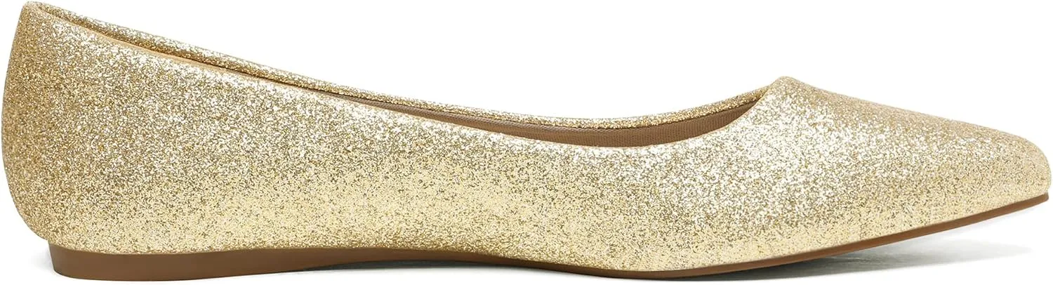 DREAM PAIRS Women's Dress Pointed Toe Flats Ballet Comfort Soft Slip On Casual Flat Shoes for Work Office Business