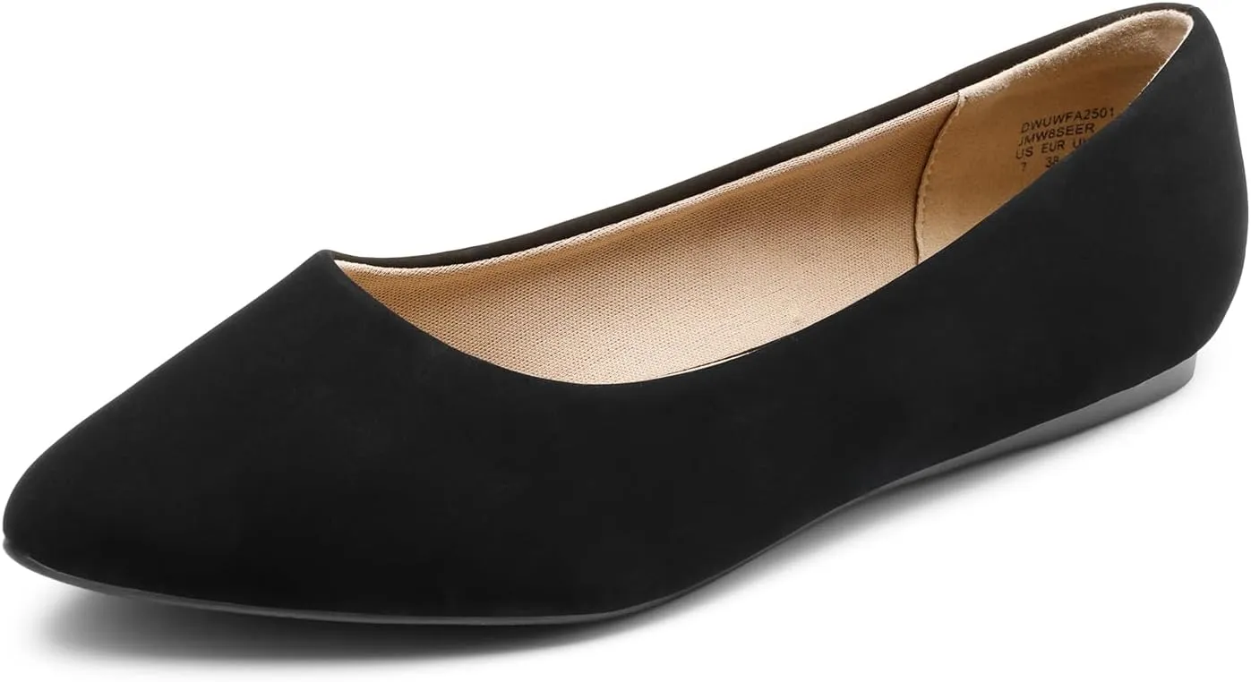 DREAM PAIRS Women's Dress Pointed Toe Flats Ballet Comfort Soft Slip On Casual Flat Shoes for Work Office Business