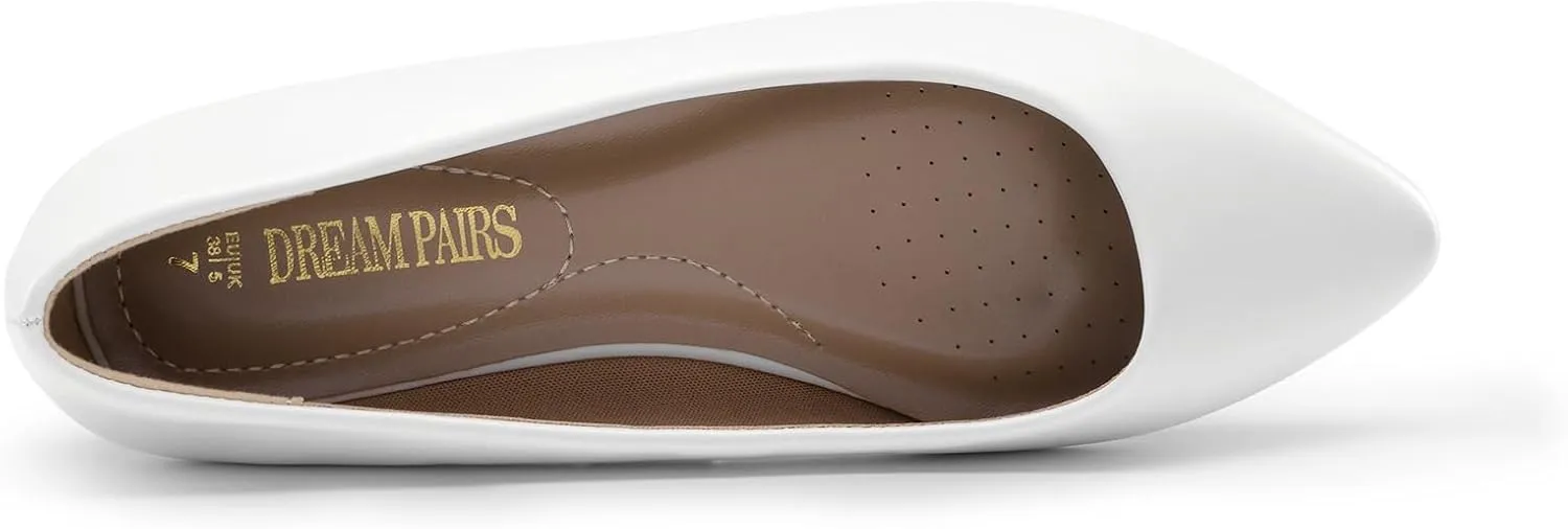 DREAM PAIRS Women's Dress Pointed Toe Flats Ballet Comfort Soft Slip On Casual Flat Shoes for Work Office Business
