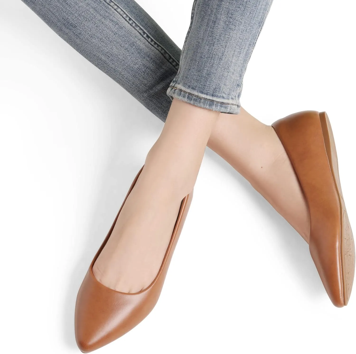 DREAM PAIRS Women's Dress Pointed Toe Flats Ballet Comfort Soft Slip On Casual Flat Shoes for Work Office Business