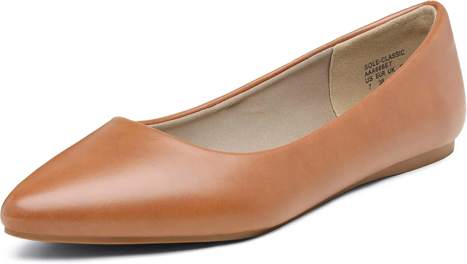 DREAM PAIRS Women's Dress Pointed Toe Flats Ballet Comfort Soft Slip On Casual Flat Shoes for Work Office Business