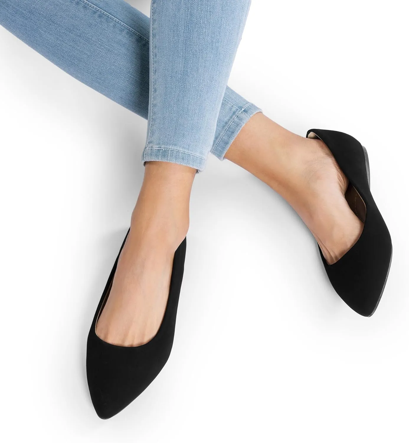 DREAM PAIRS Women's Dress Pointed Toe Flats Ballet Comfort Soft Slip On Casual Flat Shoes for Work Office Business