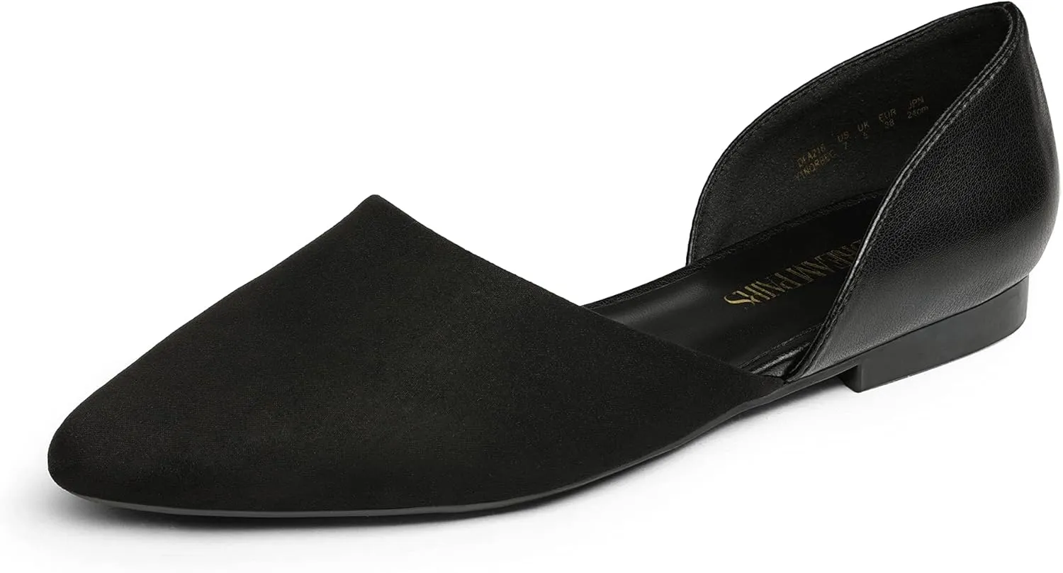 DREAM PAIRS Women's Elegant Dressy Flats Shoes Pointed Toe Casual Comfort Slip on Walking Flats for Women