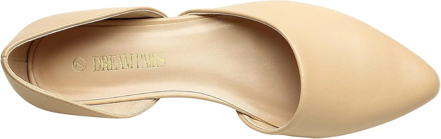 DREAM PAIRS Women's Elegant Dressy Flats Shoes Pointed Toe Casual Comfort Slip on Walking Flats for Women