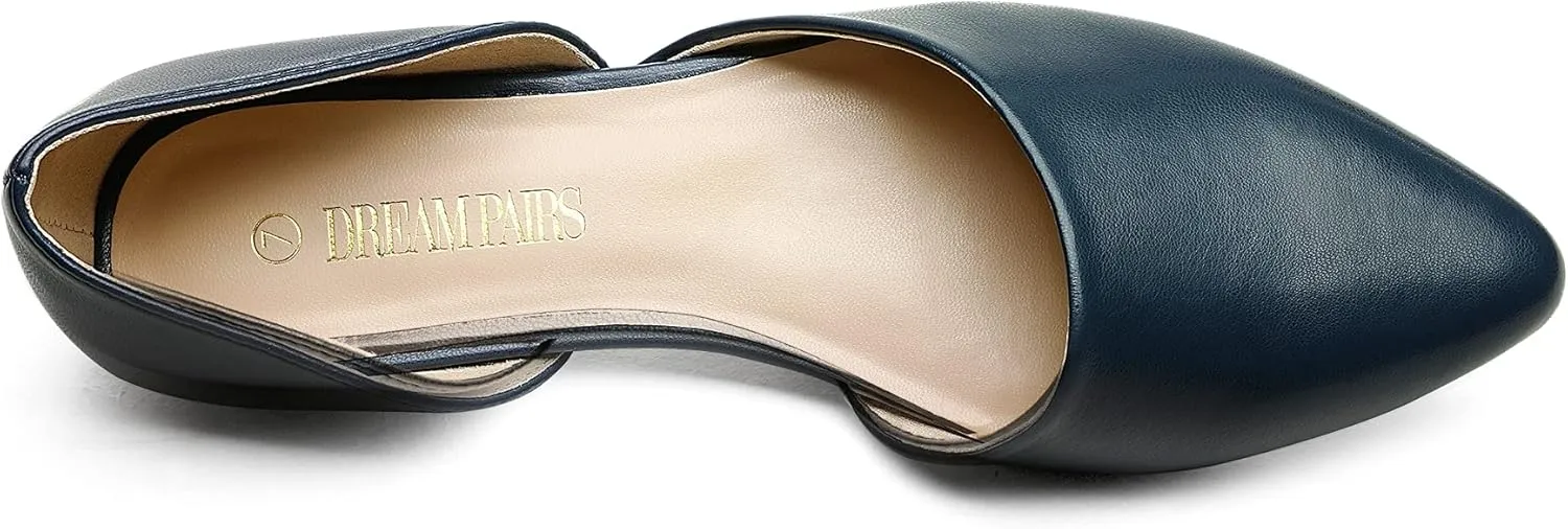 DREAM PAIRS Women's Elegant Dressy Flats Shoes Pointed Toe Casual Comfort Slip on Walking Flats for Women