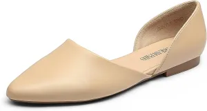 DREAM PAIRS Women's Elegant Dressy Flats Shoes Pointed Toe Casual Comfort Slip on Walking Flats for Women