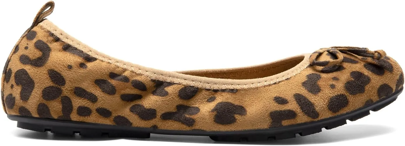 DREAM PAIRS Women's Flats, Foldable Ballet Flats for Women, Bowknot Round Toe Comfort Light Weight Slip-On Dress Shoes