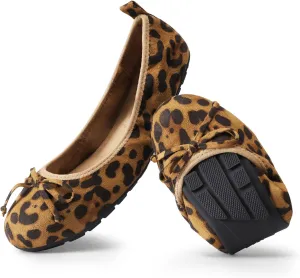 DREAM PAIRS Women's Flats, Foldable Ballet Flats for Women, Bowknot Round Toe Comfort Light Weight Slip-On Dress Shoes