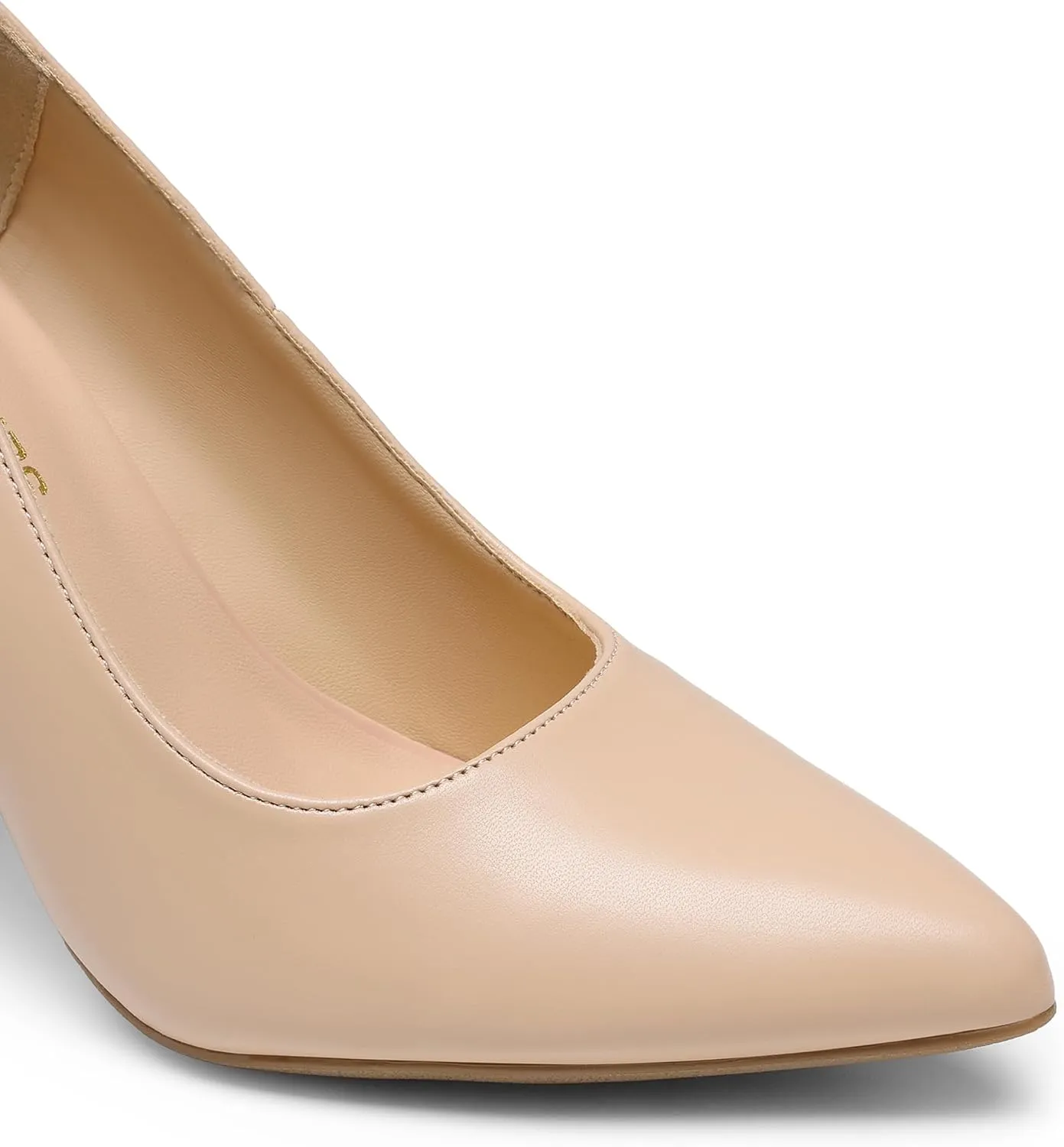 DREAM PAIRS Women's High Chunky Block Heels Closed Pointed Toe Slip on Women Pumps Wedding Party Work Comfortable Dress Shoes for Women