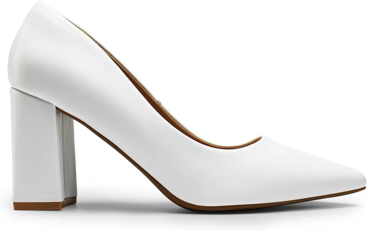 DREAM PAIRS Women's High Chunky Pointed Closed Toe Block Heels Wedding Classic Slip On Dress Pumps Shoes