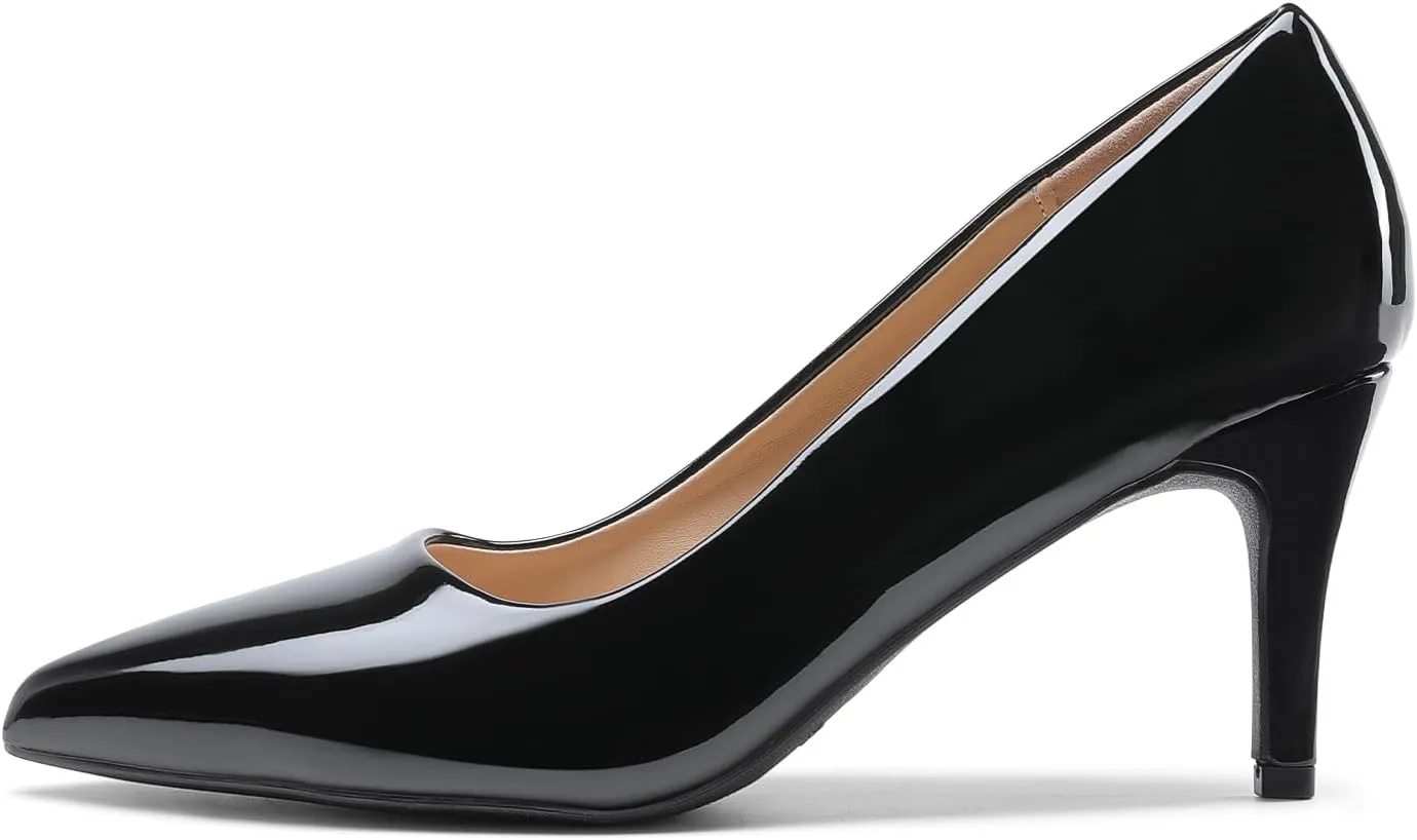 DREAM PAIRS Women's High Stiletto Heels Closed Pointed Toe Dress Pumps Shoes for Wedding Work Office Business, 3 Inches