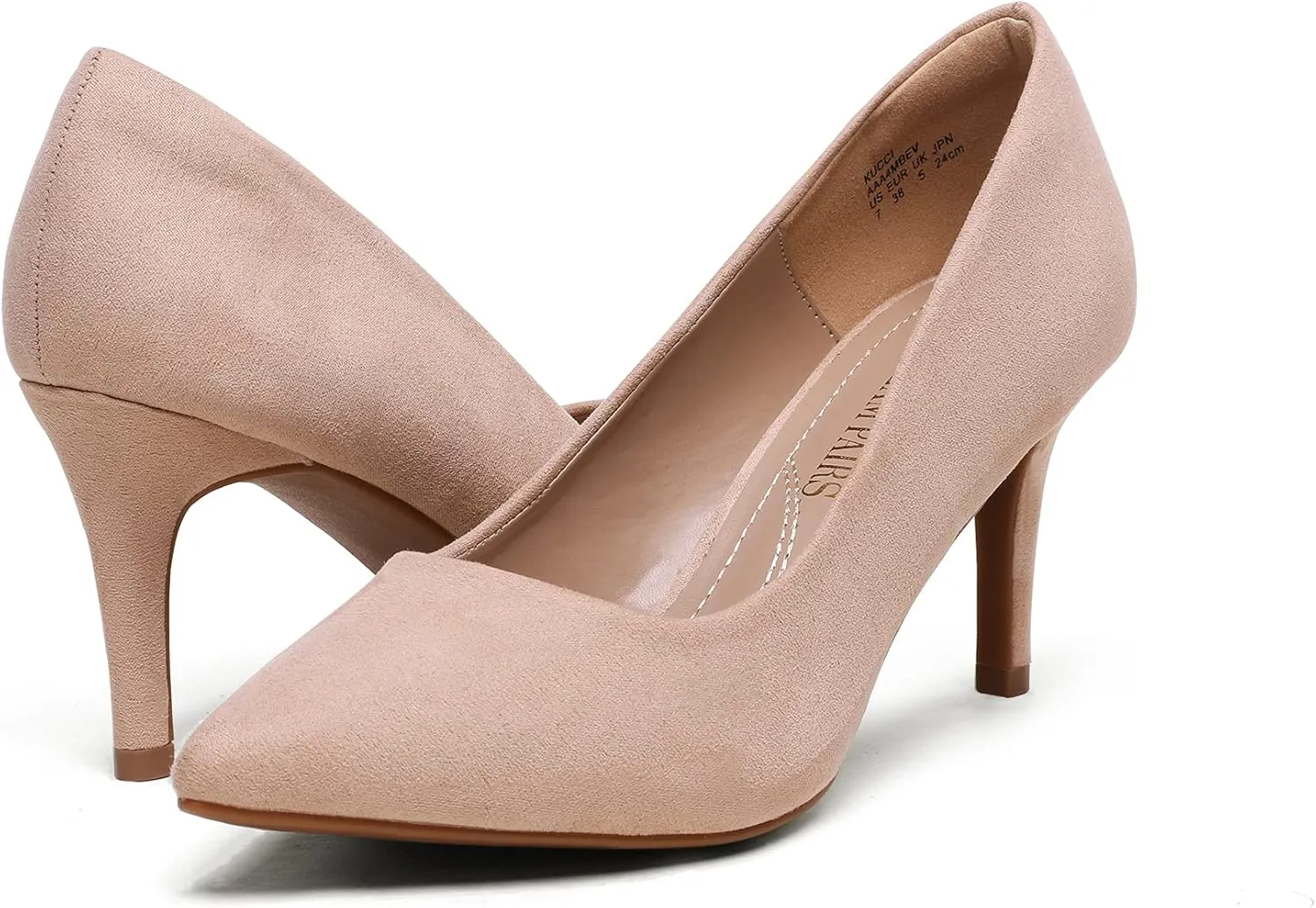 DREAM PAIRS Women's High Stiletto Heels Closed Pointed Toe Dress Pumps Shoes for Wedding Work Office Business, 3 Inches