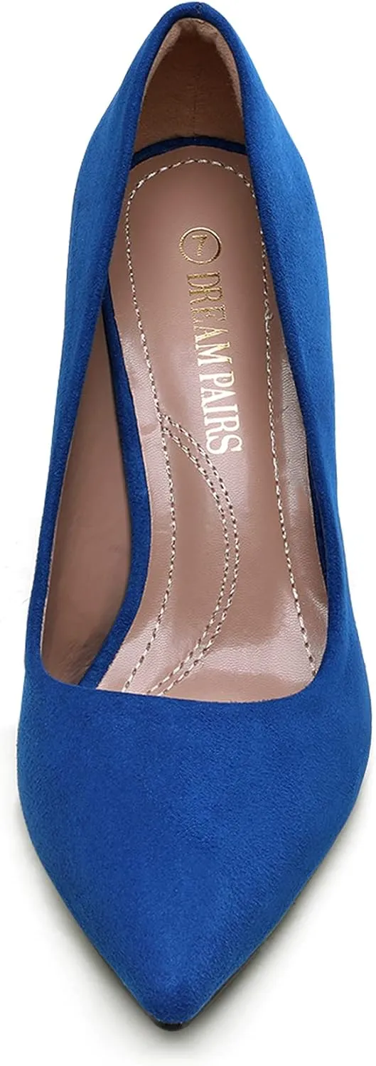 DREAM PAIRS Women's High Stiletto Heels Closed Pointed Toe Dress Pumps Shoes for Wedding Work Office Business, 3 Inches