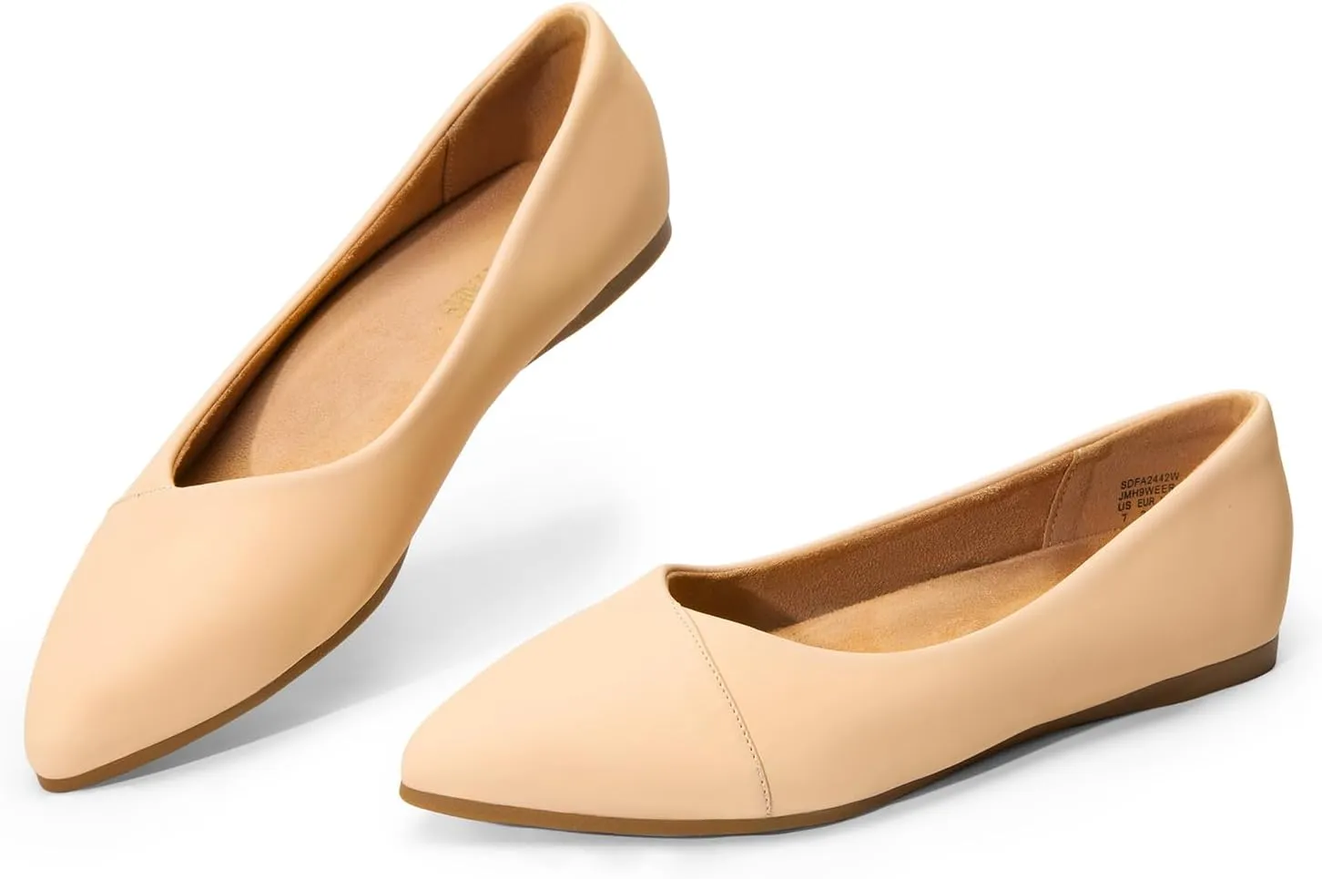 DREAM PAIRS Women's Pointed Toe Ballet Flats Dress Flats Comfort Dressy Flats Shoes
