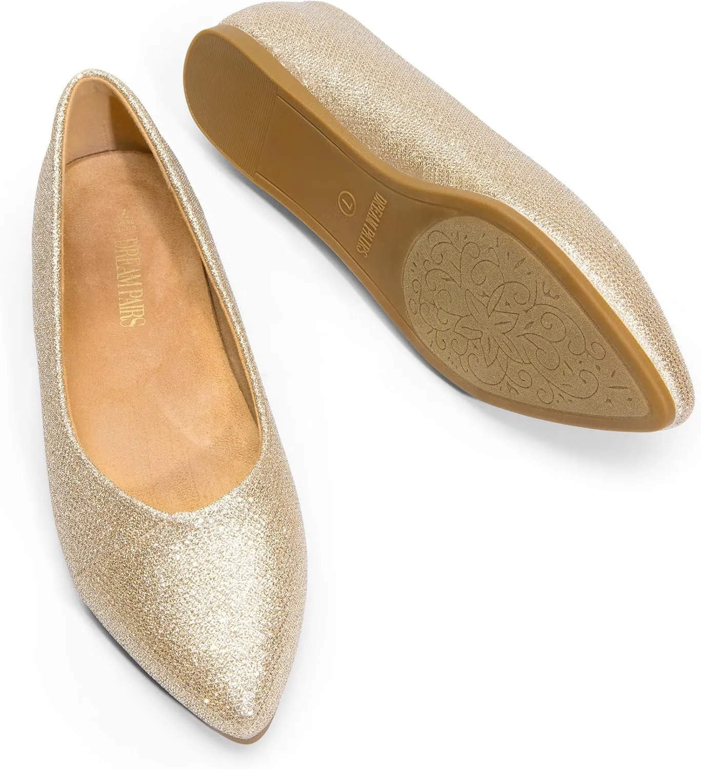 DREAM PAIRS Women's Pointed Toe Ballet Flats Dress Flats Comfort Dressy Flats Shoes