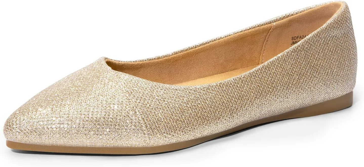 DREAM PAIRS Women's Pointed Toe Ballet Flats Dress Flats Comfort Dressy Flats Shoes
