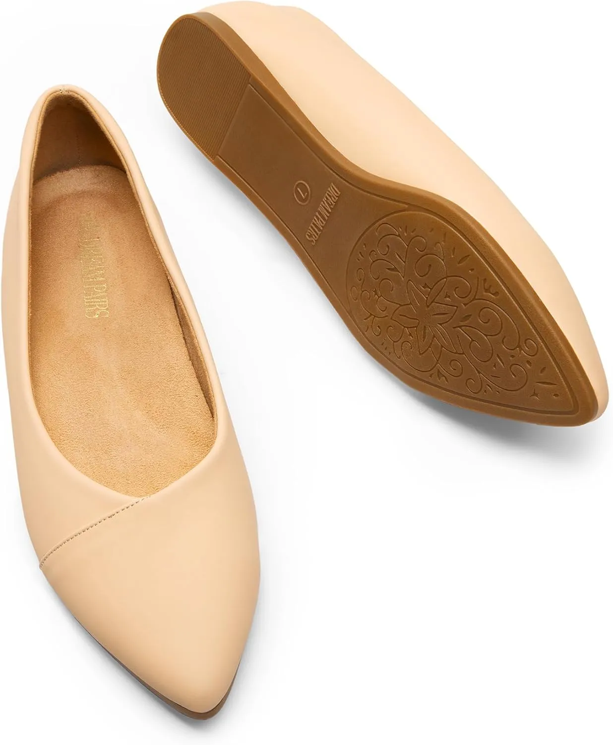 DREAM PAIRS Women's Pointed Toe Ballet Flats Dress Flats Comfort Dressy Flats Shoes