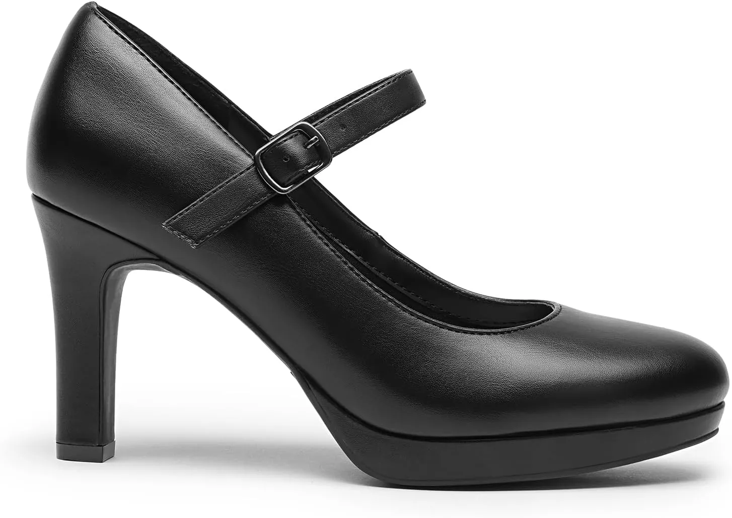 DREAM PAIRS Women's Pumps Close Toe Classic High Heels Round Toe Comfortable Low Platform Mary Jane Dress Shoes
