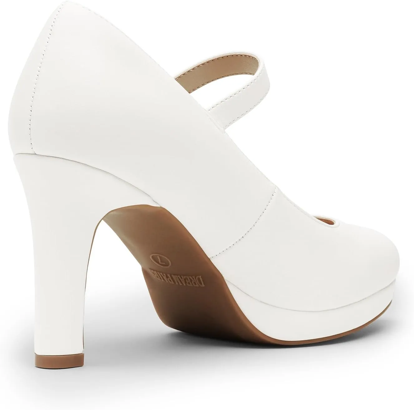 DREAM PAIRS Women's Pumps Close Toe Classic High Heels Round Toe Comfortable Low Platform Mary Jane Dress Shoes