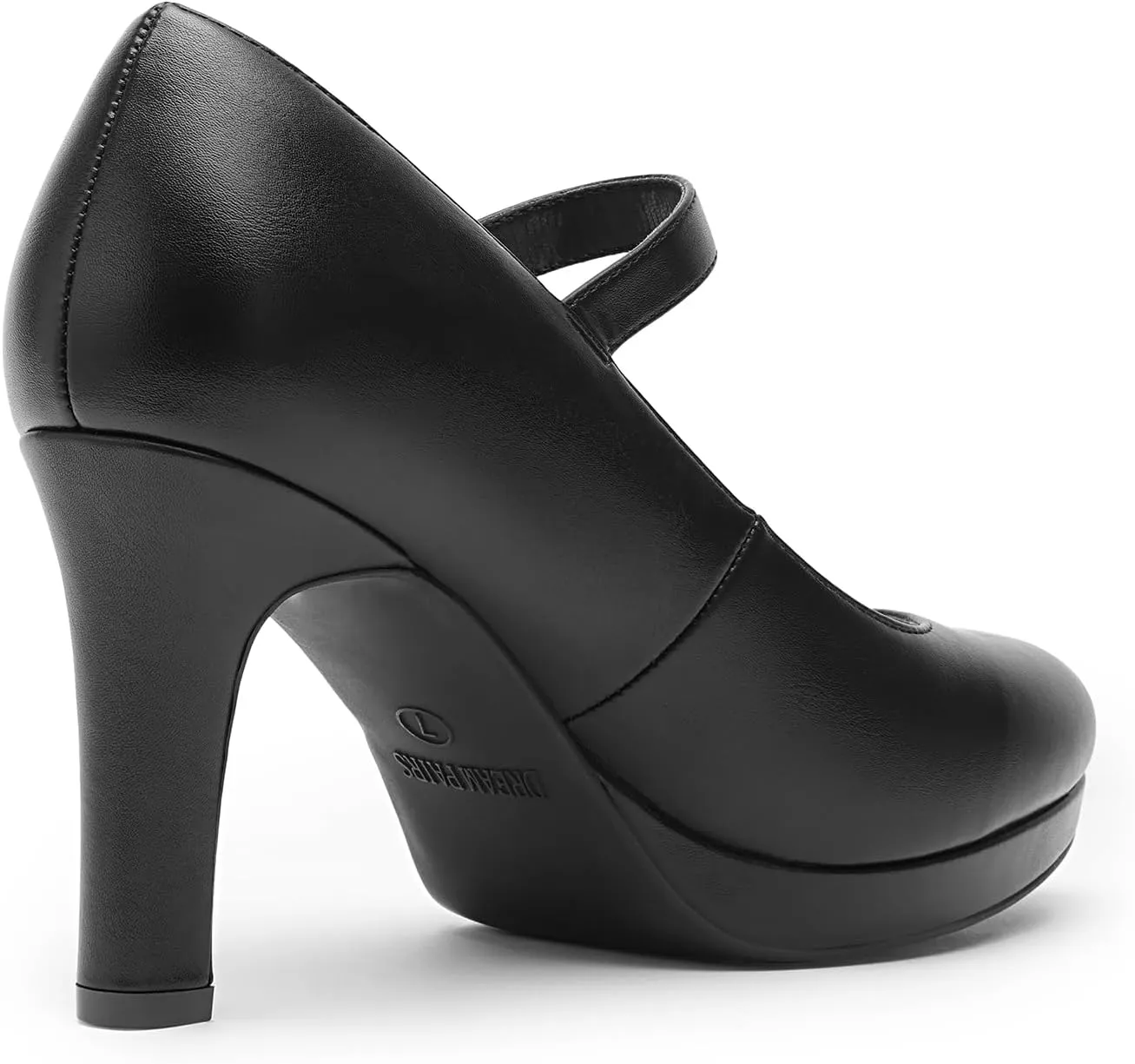 DREAM PAIRS Women's Pumps Close Toe Classic High Heels Round Toe Comfortable Low Platform Mary Jane Dress Shoes